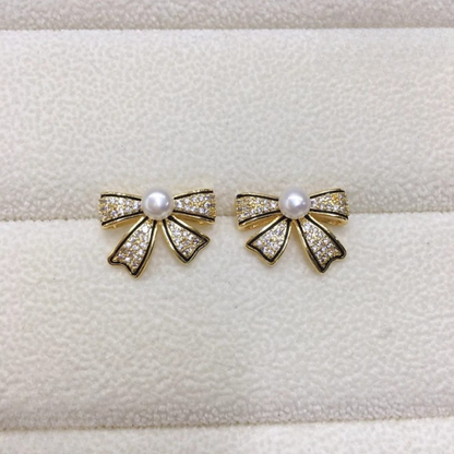 PearlBow Earrings